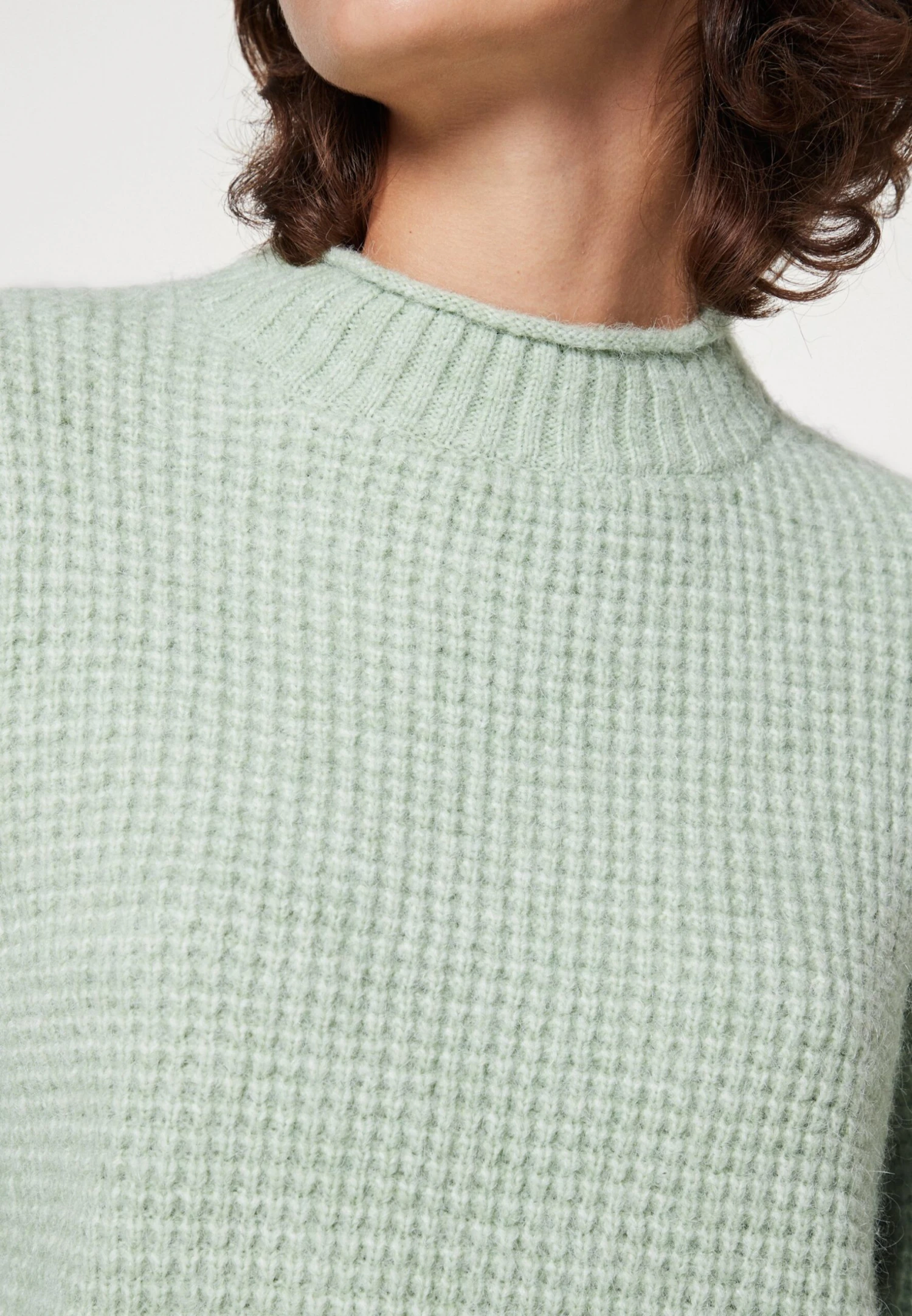Even&Odd Moss Stitch Jumper - Pullover - Light Green – Image 6