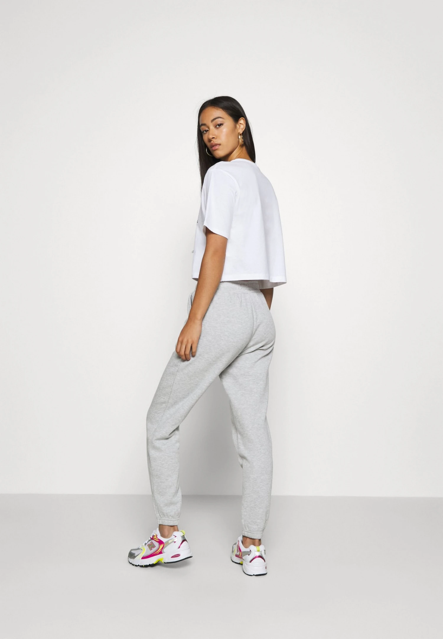 Even&Odd Basic Regular Fit Joggers - Pantalon De Survêtement - Mottled Light Grey – Image 3
