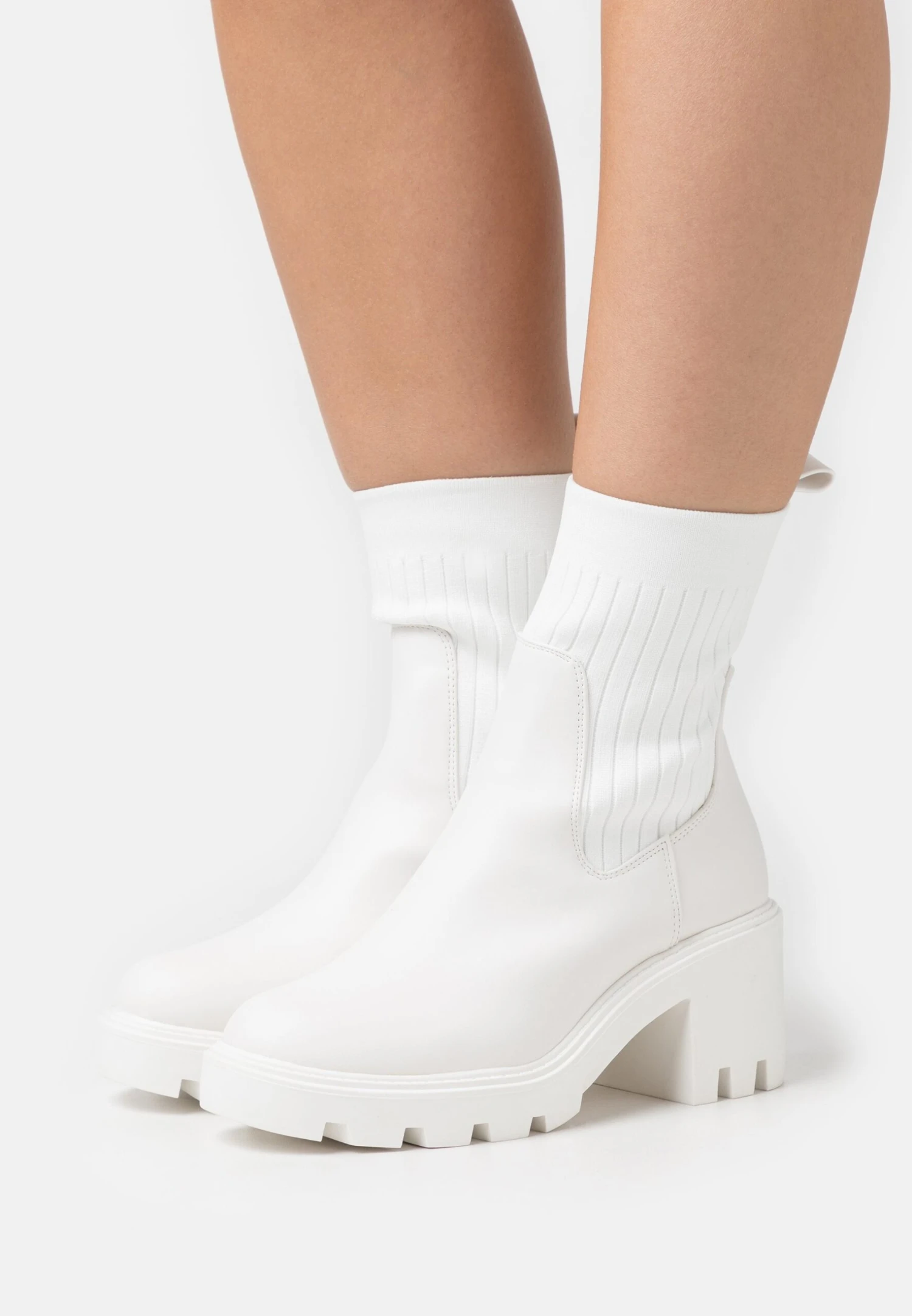 Bottines À Plateau - White