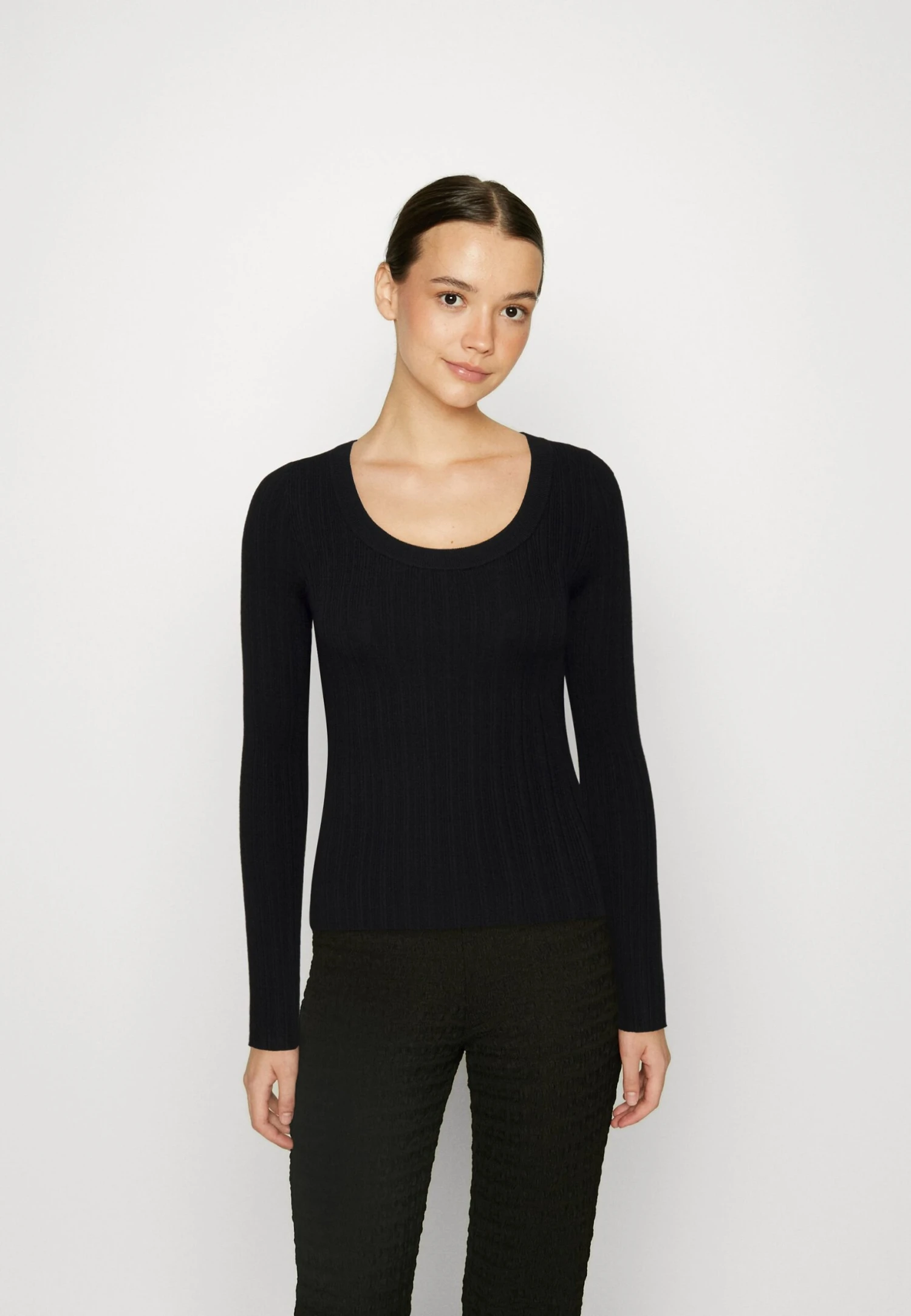 Even&Odd Ribbed - Variegated - Pullover - Black