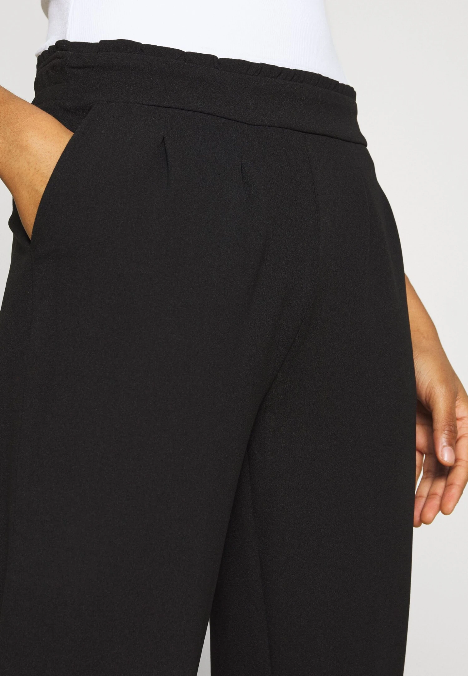 Even&Odd Paperbag Waist Tapered Trousers - Pantalon Classique - Black – Image 5