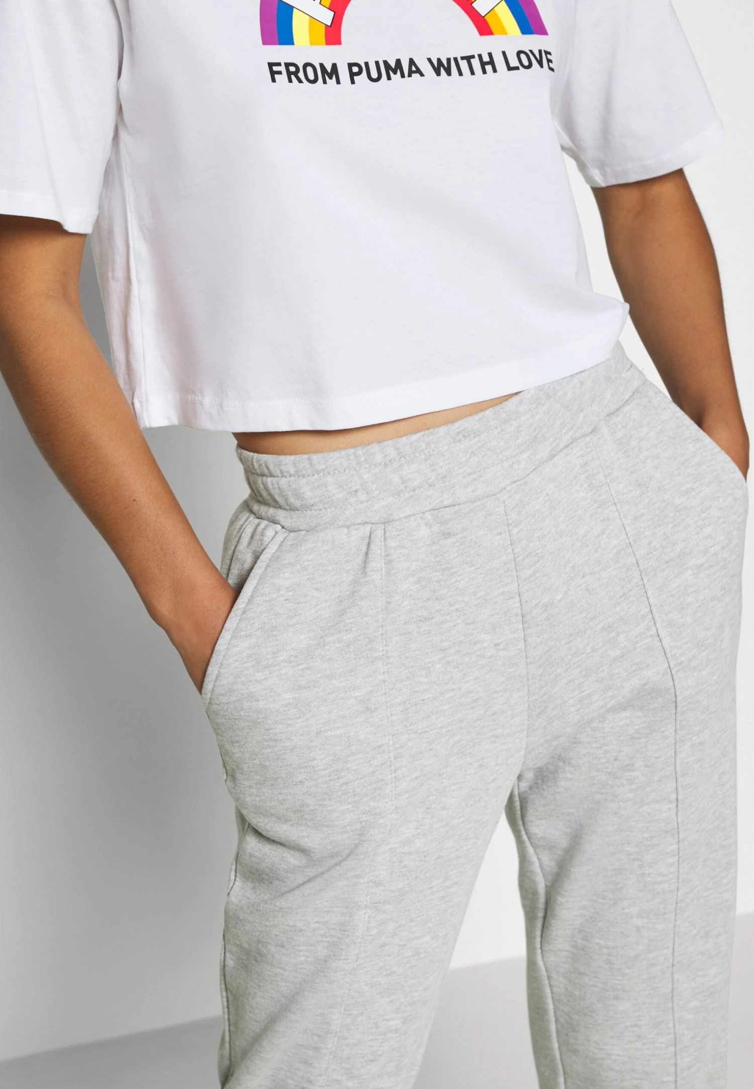 Even&Odd Basic Regular Fit Joggers - Pantalon De Survêtement - Mottled Light Grey – Image 5