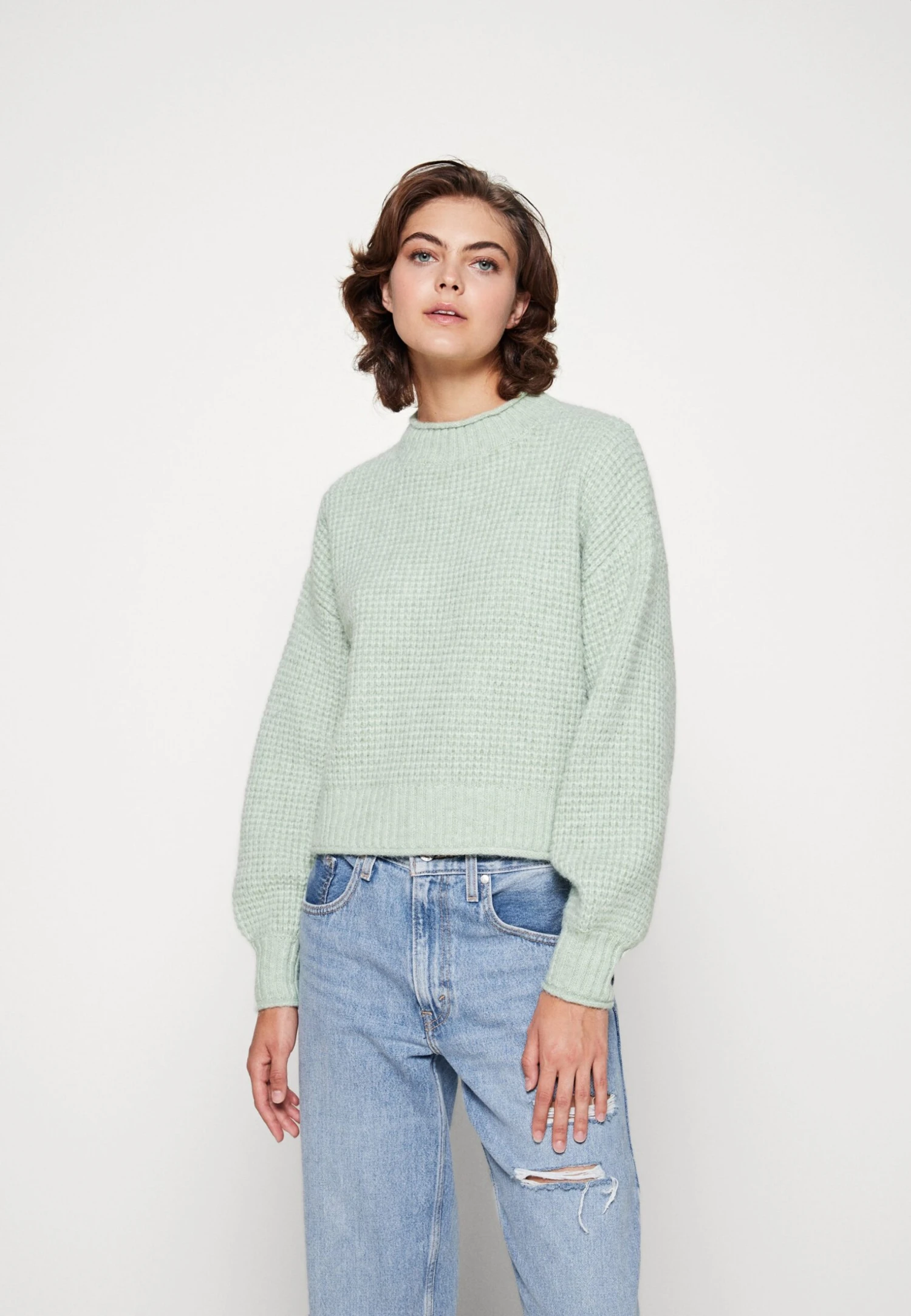 Even&Odd Moss Stitch Jumper - Pullover - Light Green – Image 3